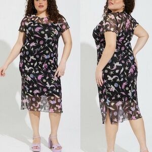 NWT Torrid Disney The little mermaid mesh layer dress